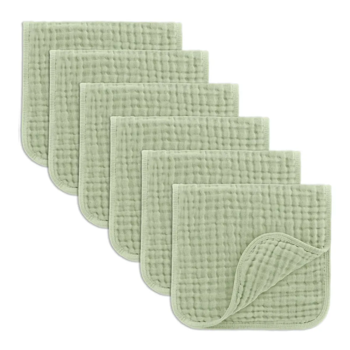 Bibs + Burps-Comfycubs Muslin Burp Cloths (6 Pack)