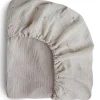 Crib Fitted Sheets-Mushie Muslin Crib Sheet