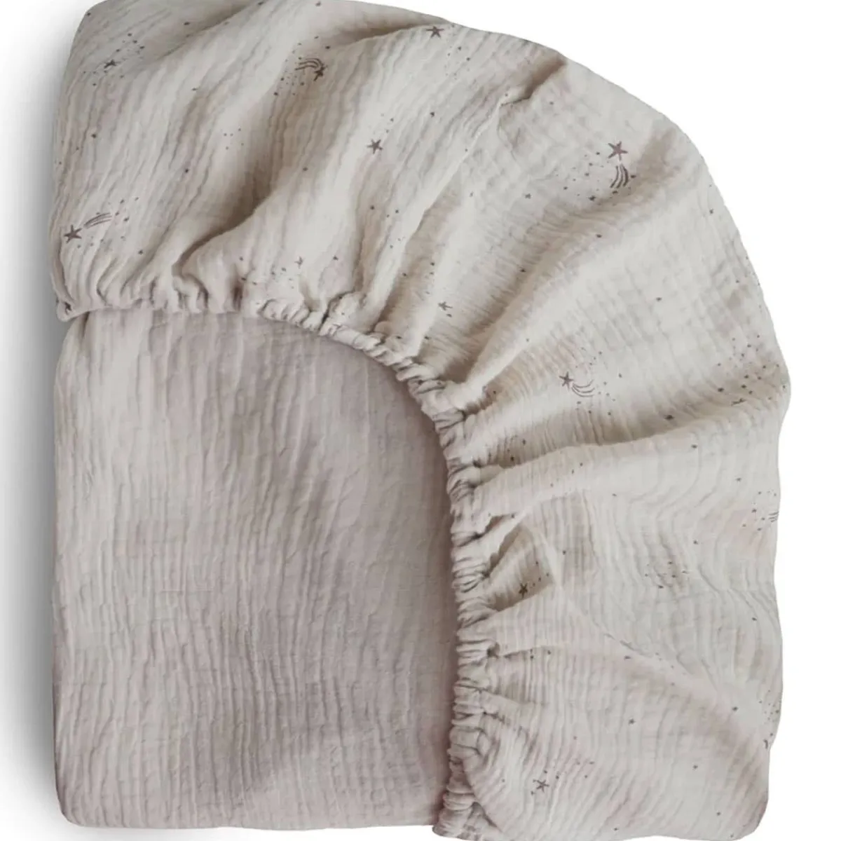 Crib Fitted Sheets-Mushie Muslin Crib Sheet