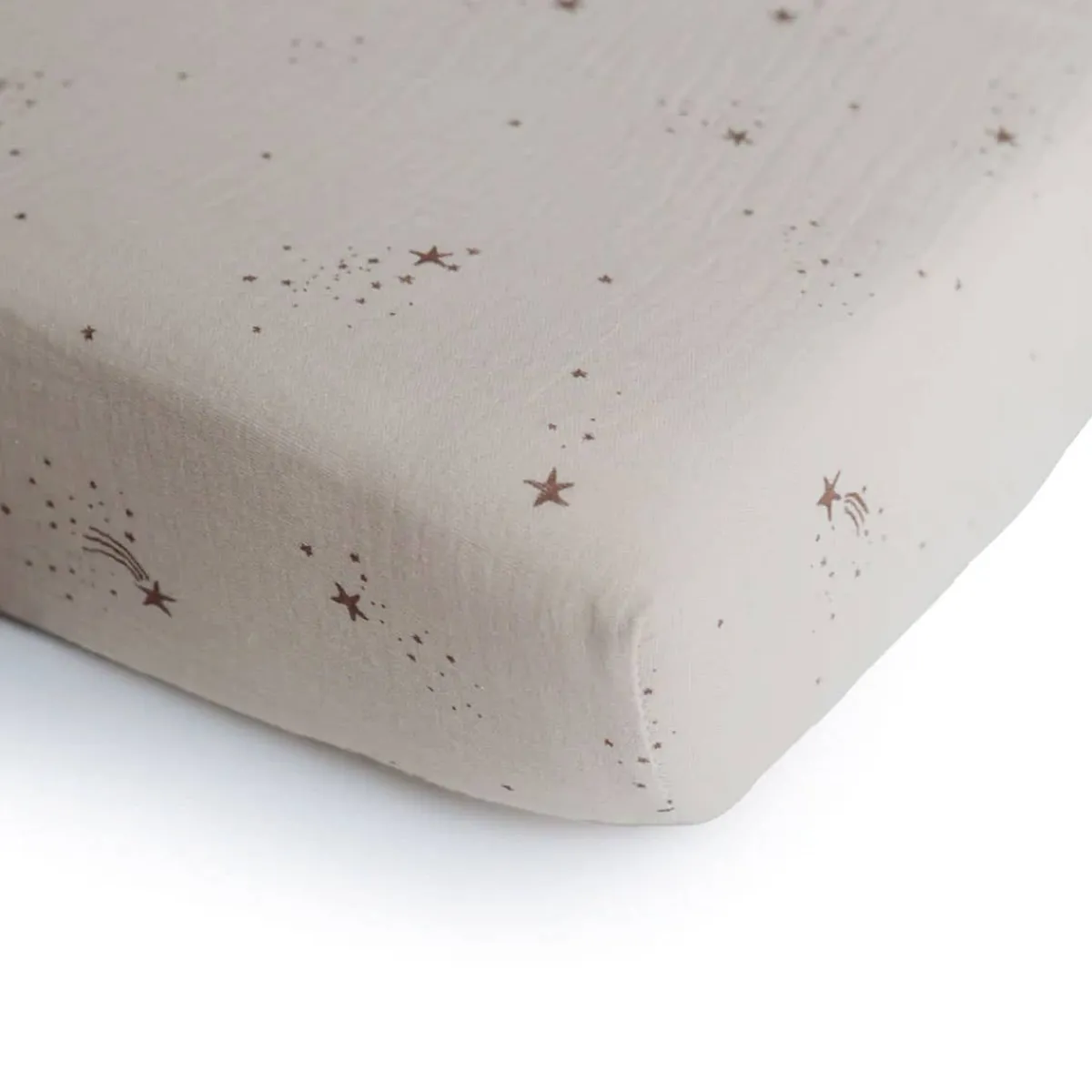 Crib Fitted Sheets-Mushie Muslin Crib Sheet