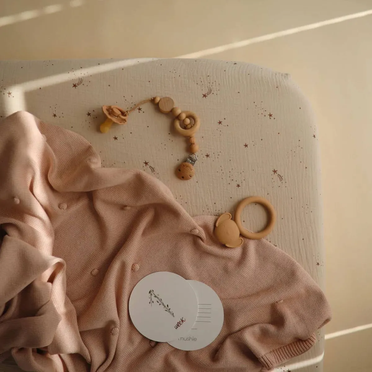 Crib Fitted Sheets-Mushie Muslin Crib Sheet