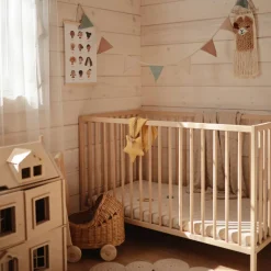Crib Fitted Sheets-Mushie Muslin Crib Sheet