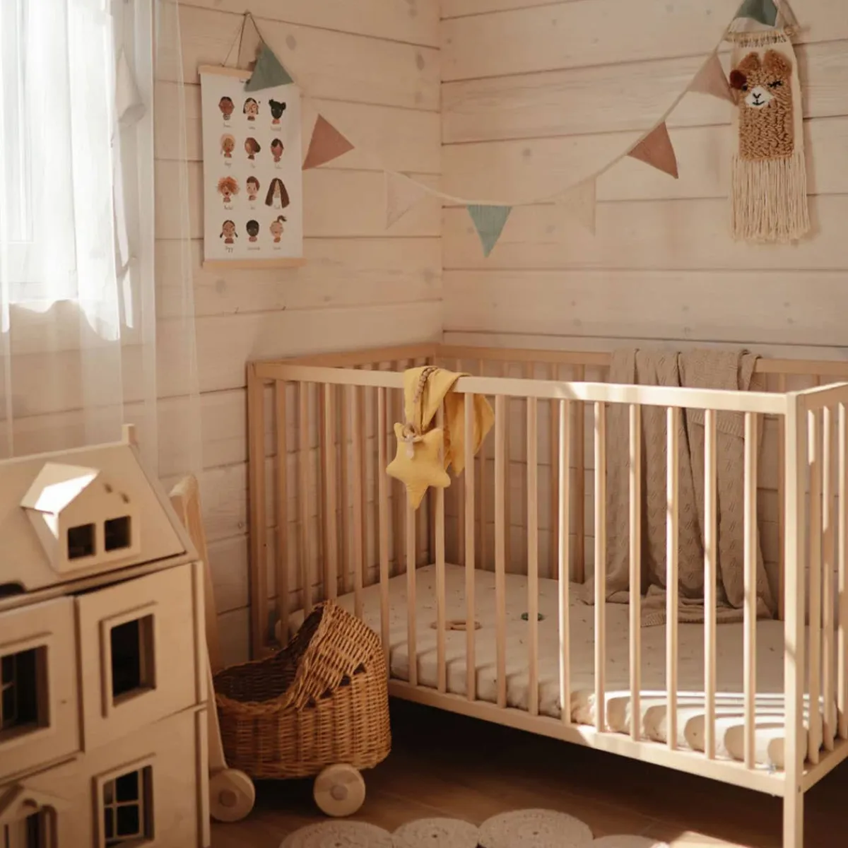 Crib Fitted Sheets-Mushie Muslin Crib Sheet