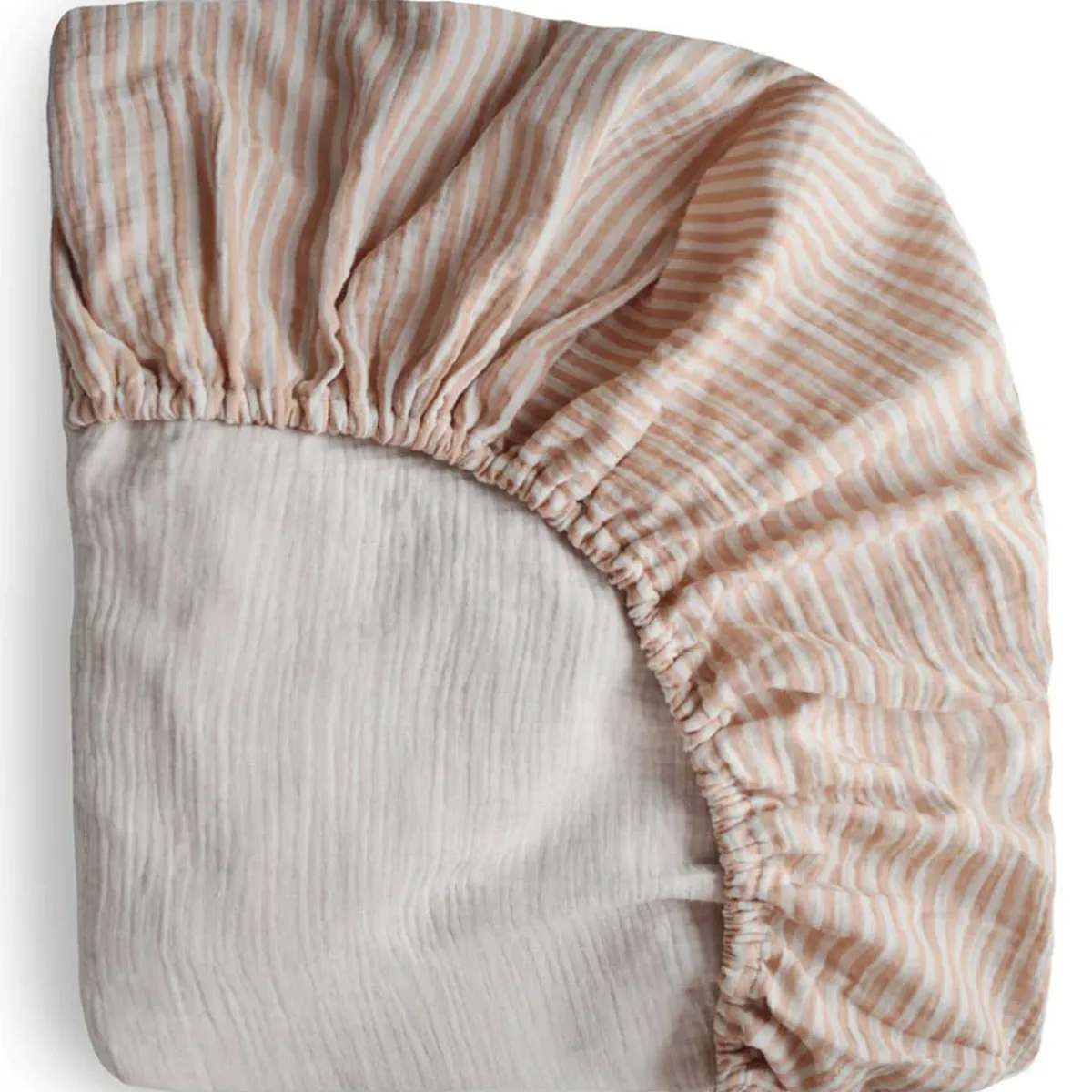 Crib Fitted Sheets-Mushie Muslin Crib Sheet