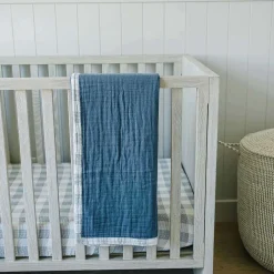Crib Fitted Sheets-Mebie Baby Muslin Crib Sheet
