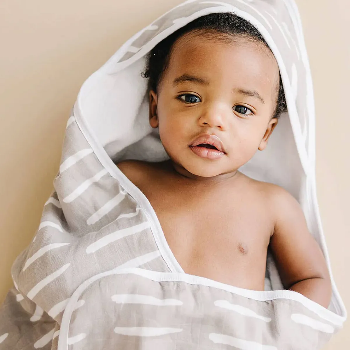 Towels + Cloths-Mebie Baby Muslin Hooded Towel