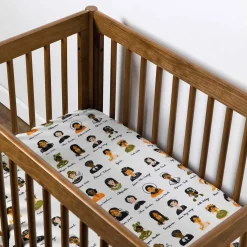 Mini Crib Bedding|Crib Fitted Sheets-Babyletto Muslin Mini Crib Sheet - Women In History