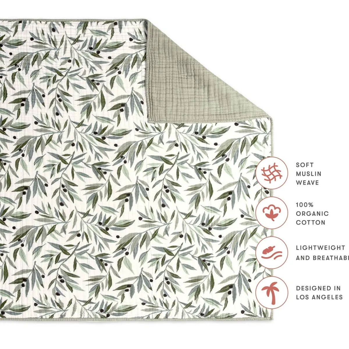 Kids Bedding|Blankets-Babyletto Muslin Quilt