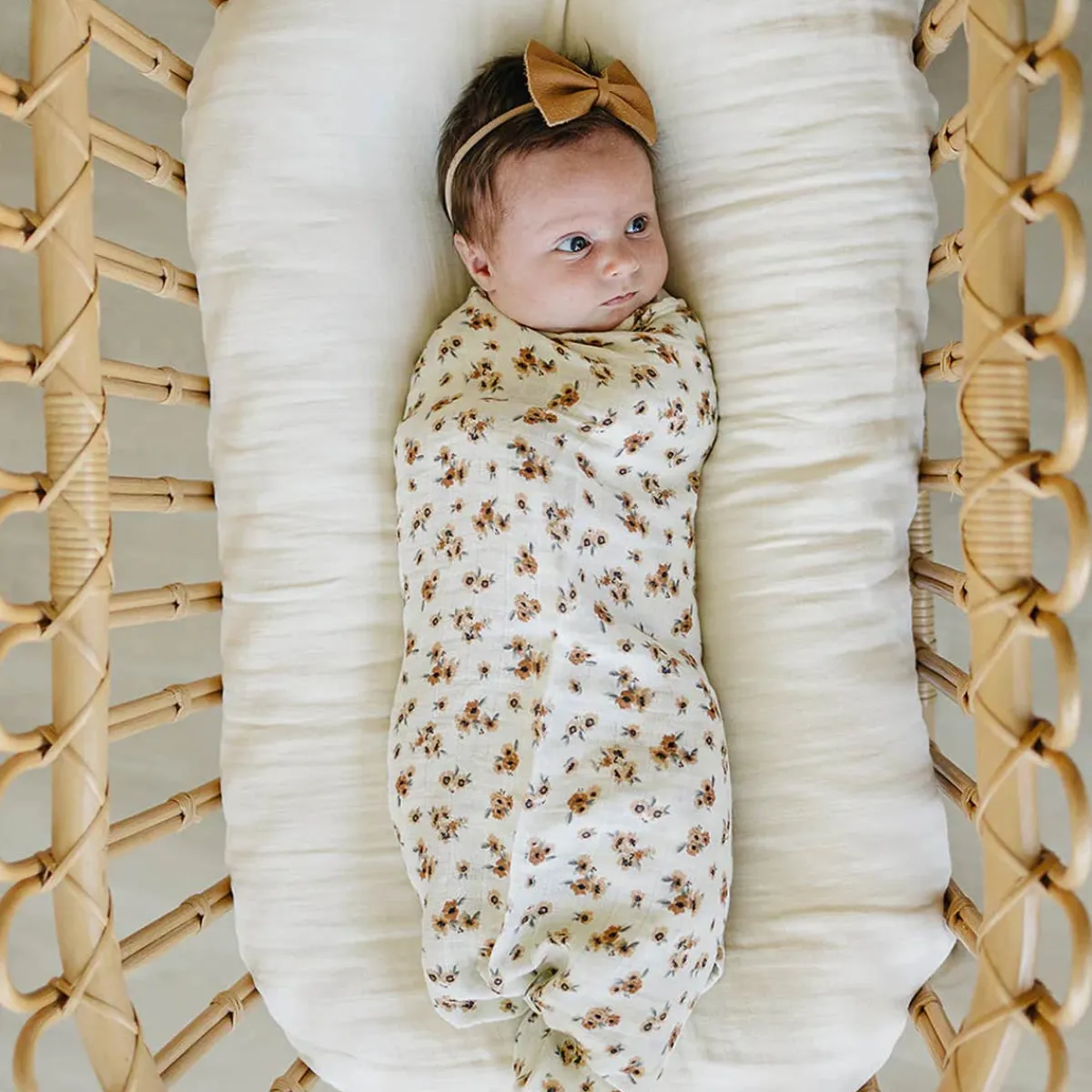 Blankets|Sleep Sacks + Wraps-Mebie Baby Muslin Swaddle