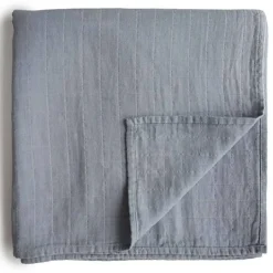Blankets|Sleep Sacks + Wraps-Mushie Muslin Swaddle Blanket