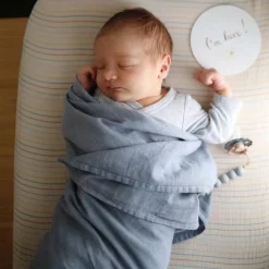 Blankets|Sleep Sacks + Wraps-Mushie Muslin Swaddle Blanket