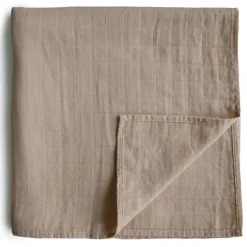 Blankets|Sleep Sacks + Wraps-Mushie Muslin Swaddle Blanket