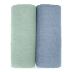 Sleep Sacks + Wraps-Comfycubs Muslin Swaddle Blankets (2 Pack)