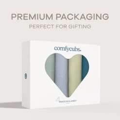 Sleep Sacks + Wraps-Comfycubs Muslin Swaddle Blankets (4 Pack)