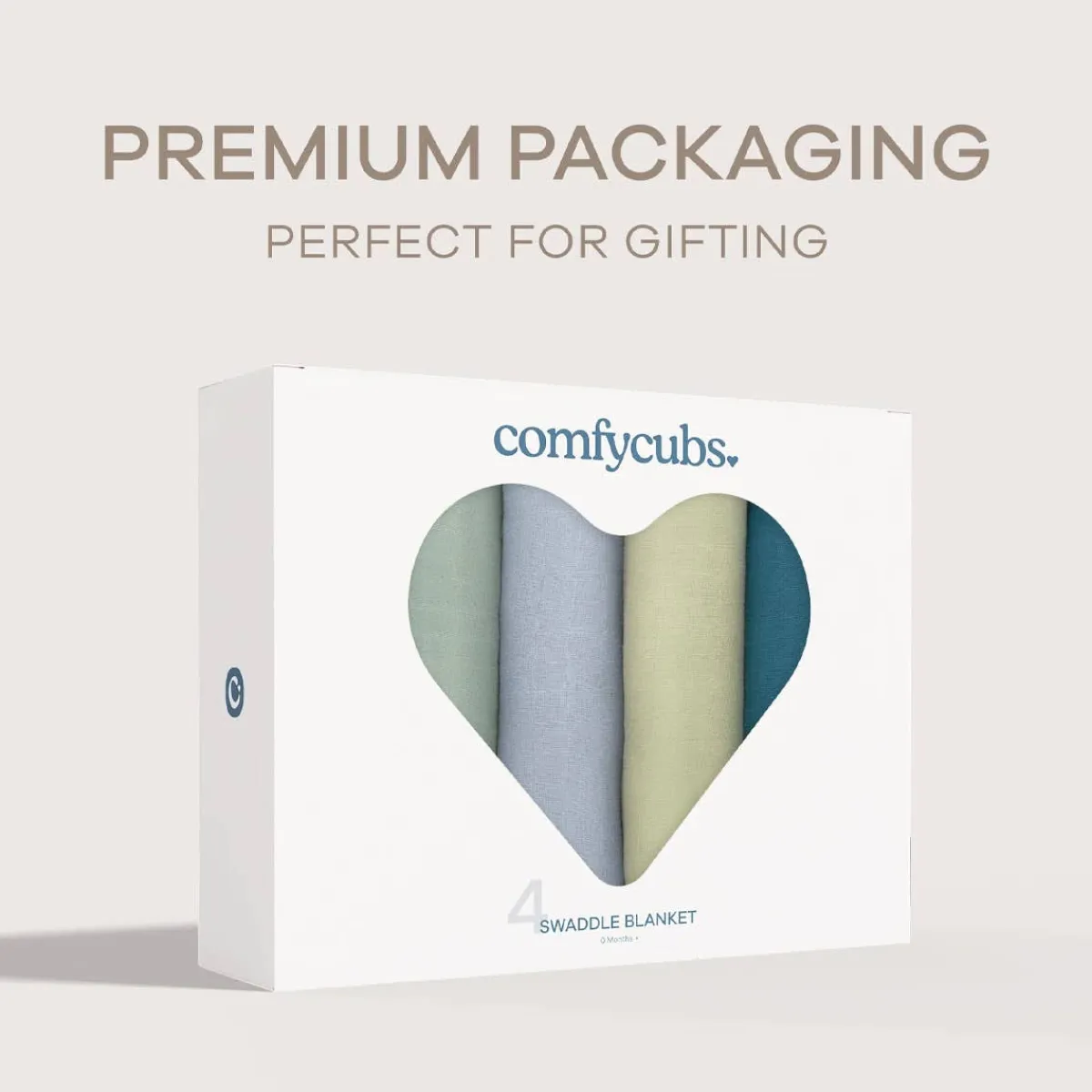 Sleep Sacks + Wraps-Comfycubs Muslin Swaddle Blankets (4 Pack)