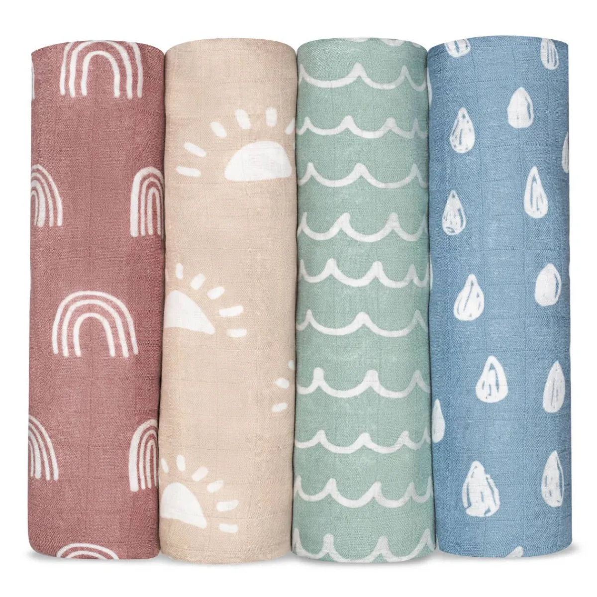 Sleep Sacks + Wraps-Comfycubs Muslin Swaddle Blankets (4 Pack)