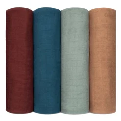 Sleep Sacks + Wraps-Comfycubs Muslin Swaddle Blankets (4 Pack)