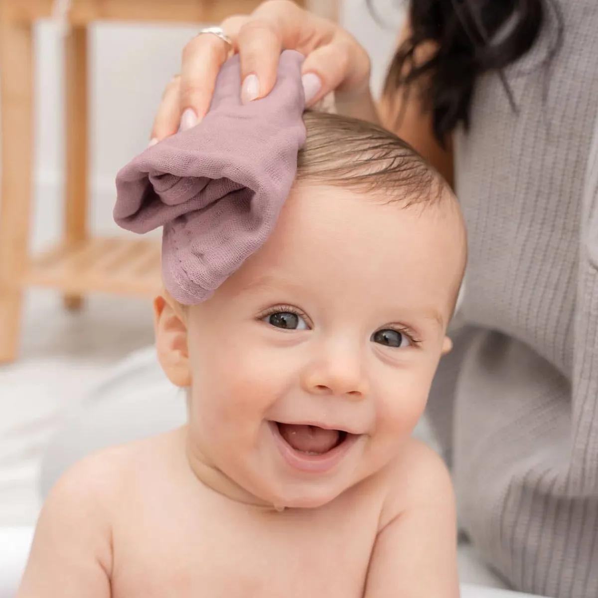 Towels + Cloths-Comfycubs Muslin Washcloths (6 Pack)