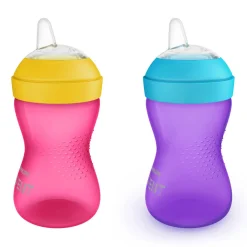Kids Drinkware|Sippy Cups + Straw Cups-Philips Avent My Grippy Spout Cup (10 oz, 2 Pack)