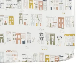 Crib Fitted Sheets-Pehr My Neighbourhood Crib Sheet