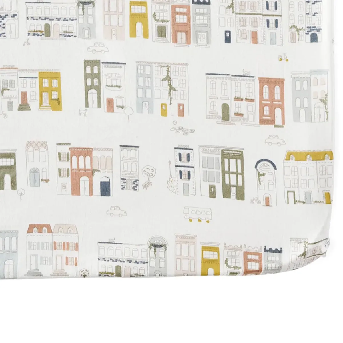 Crib Fitted Sheets-Pehr My Neighbourhood Crib Sheet