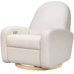 Motorized Gliders|Gliders-Babyletto Nami Electronic Glider Recliner with USB (Eco-Performance) Cream