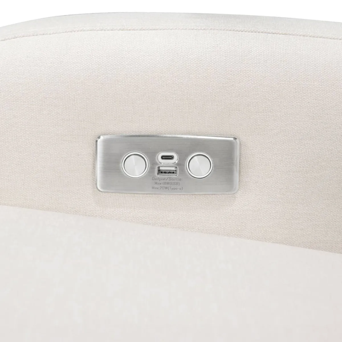 Motorized Gliders|Gliders-Babyletto Nami Electronic Glider Recliner with USB (Eco-Performance) Cream