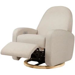 Soft Soles|Perforated Sneakers-Babyletto Nami Electronic Glider Recliner with USB (Eco-Weave)