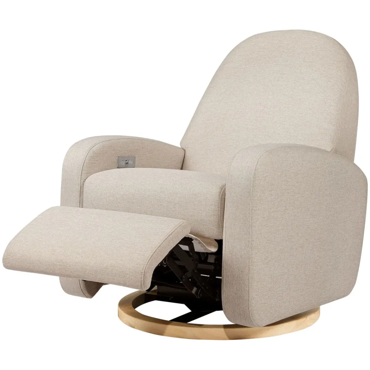 Soft Soles|Perforated Sneakers-Babyletto Nami Electronic Glider Recliner with USB (Eco-Weave)