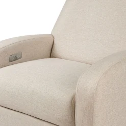 Soft Soles|Perforated Sneakers-Babyletto Nami Electronic Glider Recliner with USB (Eco-Weave)