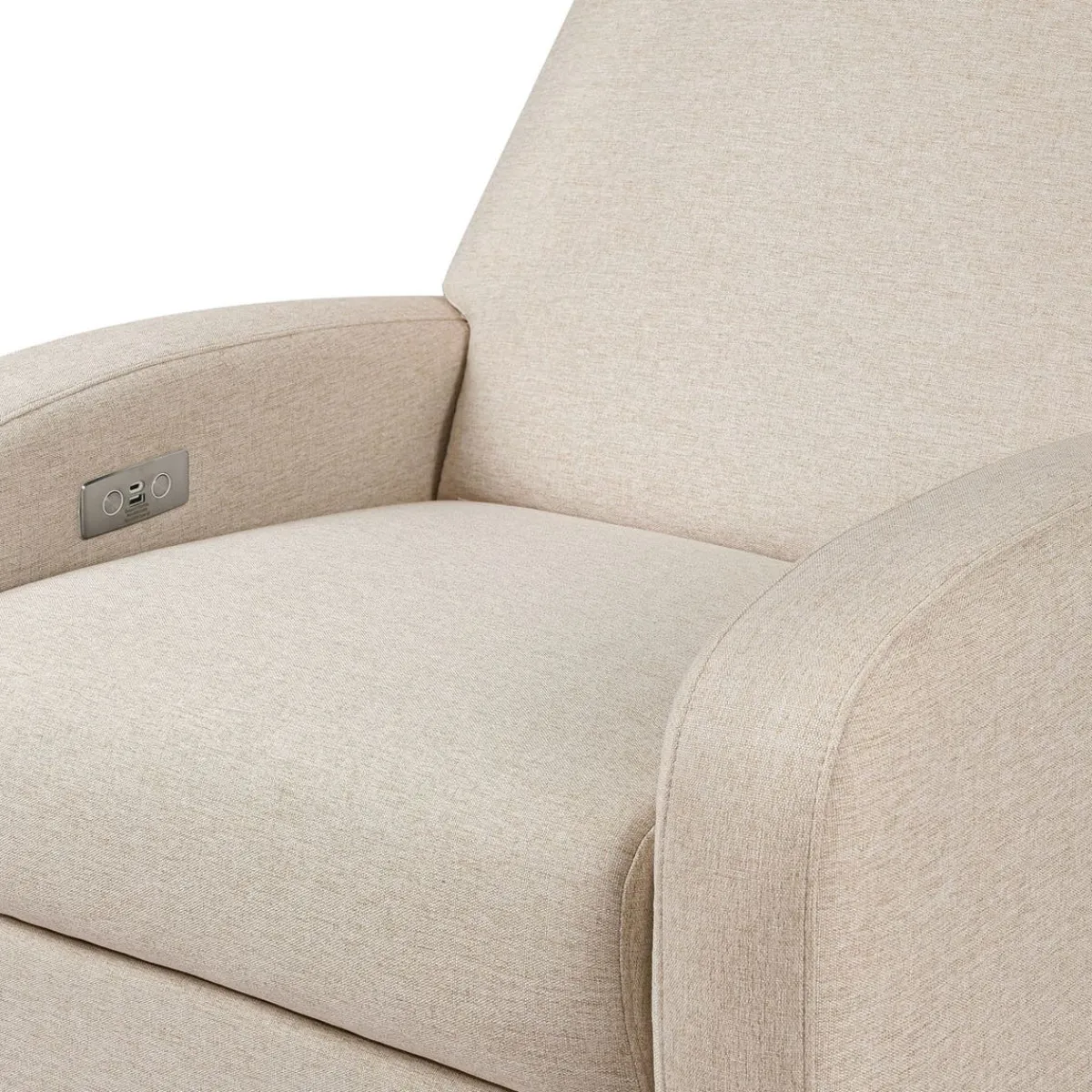 Soft Soles|Perforated Sneakers-Babyletto Nami Electronic Glider Recliner with USB (Eco-Weave)