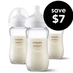 Baby Bottle Sets|Glass Baby Bottles-Philips Avent Natural Glass Bottle (8 oz, 3 Pack)