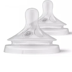 Nipples + Bottle Accessories-Philips Avent Natural Nipple - Flow 4 3m+