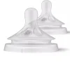 Nipples + Bottle Accessories-Philips Avent Natural Nipple - Flow 5 6m+