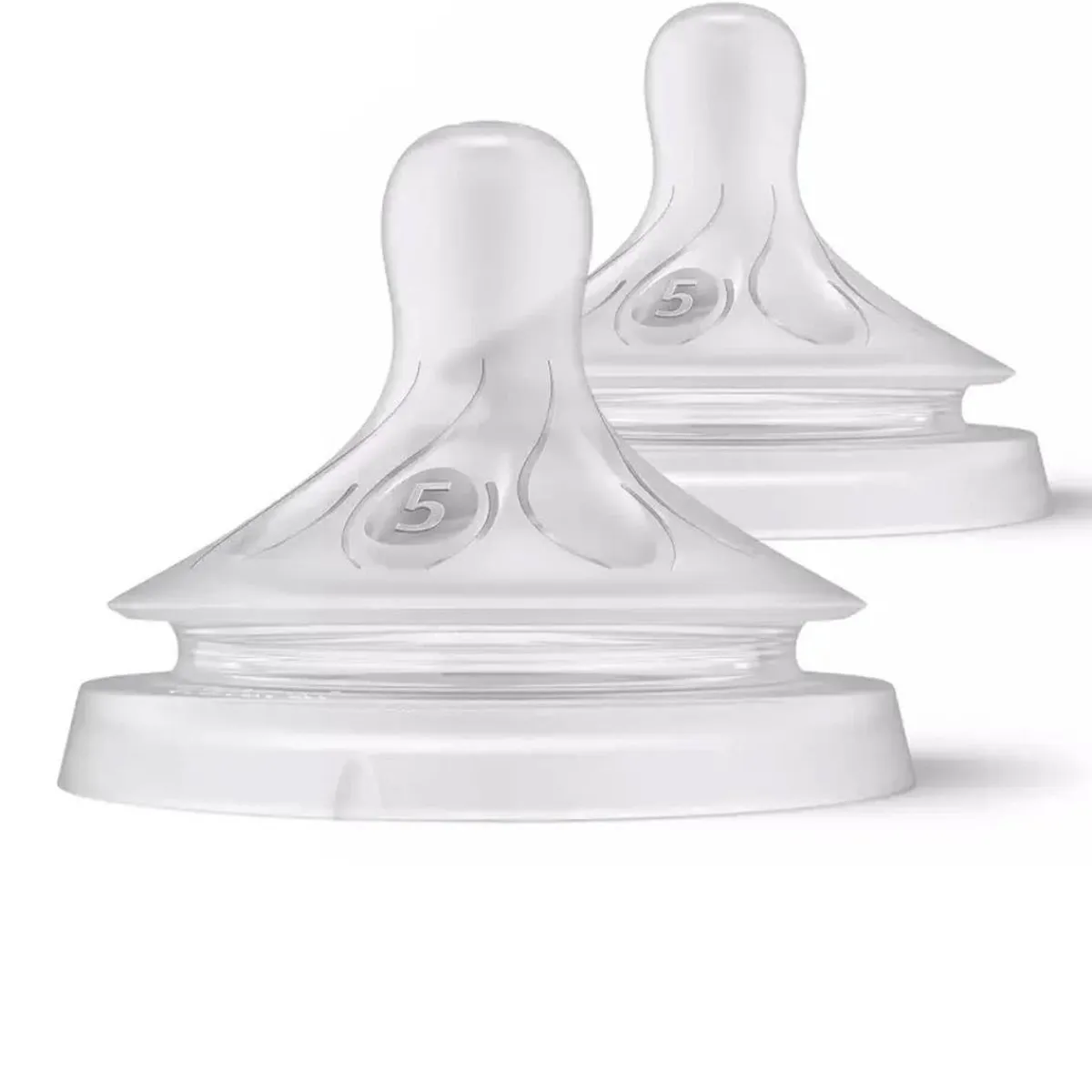 Nipples + Bottle Accessories-Philips Avent Natural Nipple - Flow 5 6m+