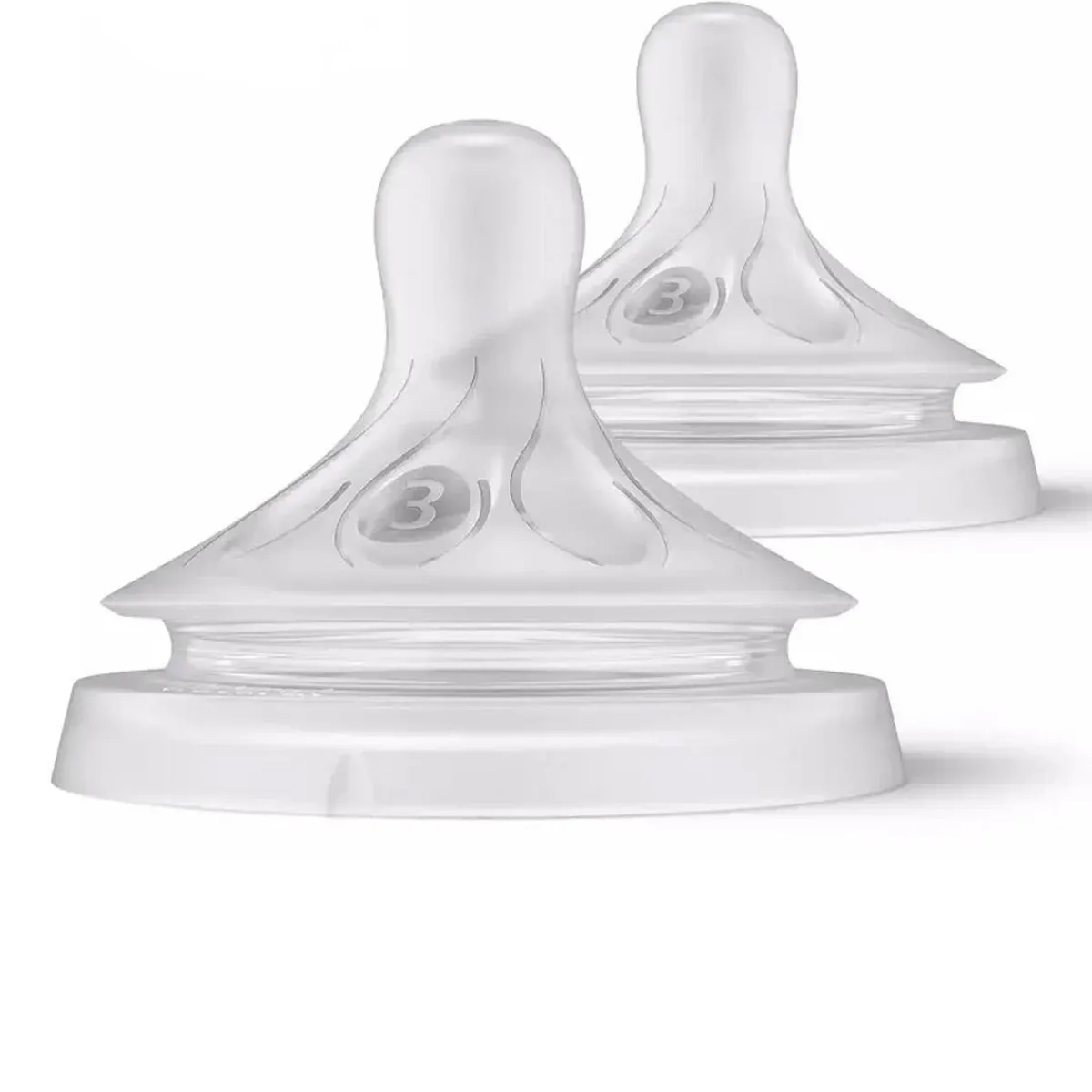 Nipples + Bottle Accessories-Philips Avent Natural Nipple - Flow 3 1m+
