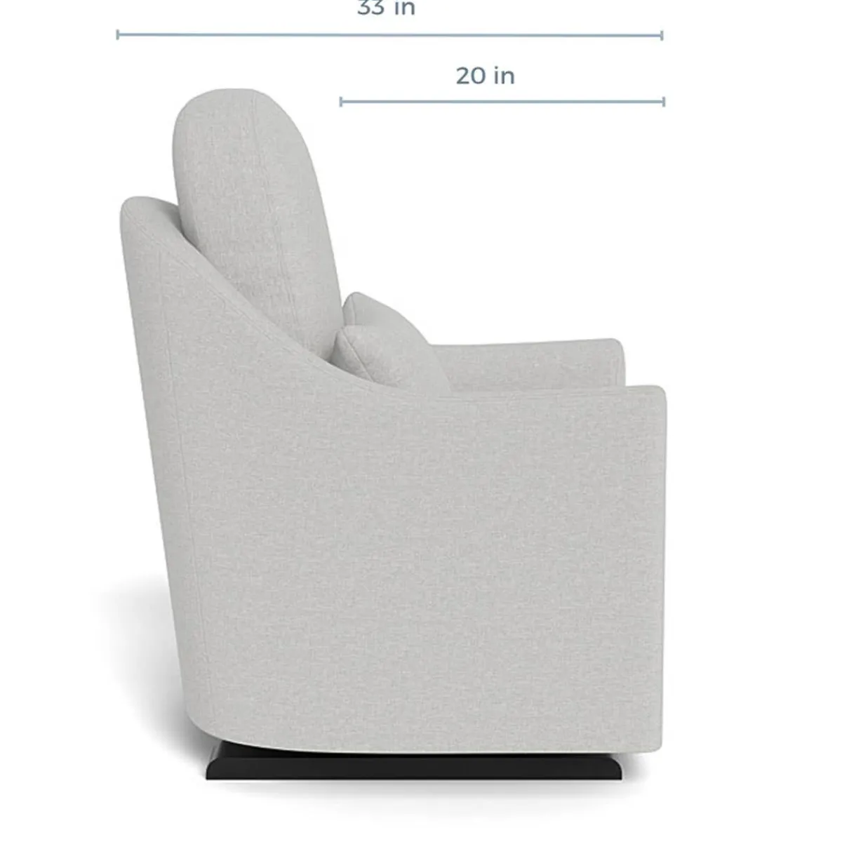 Gliders-Monte Design Nessa Glider - Fabric with Espresso Base