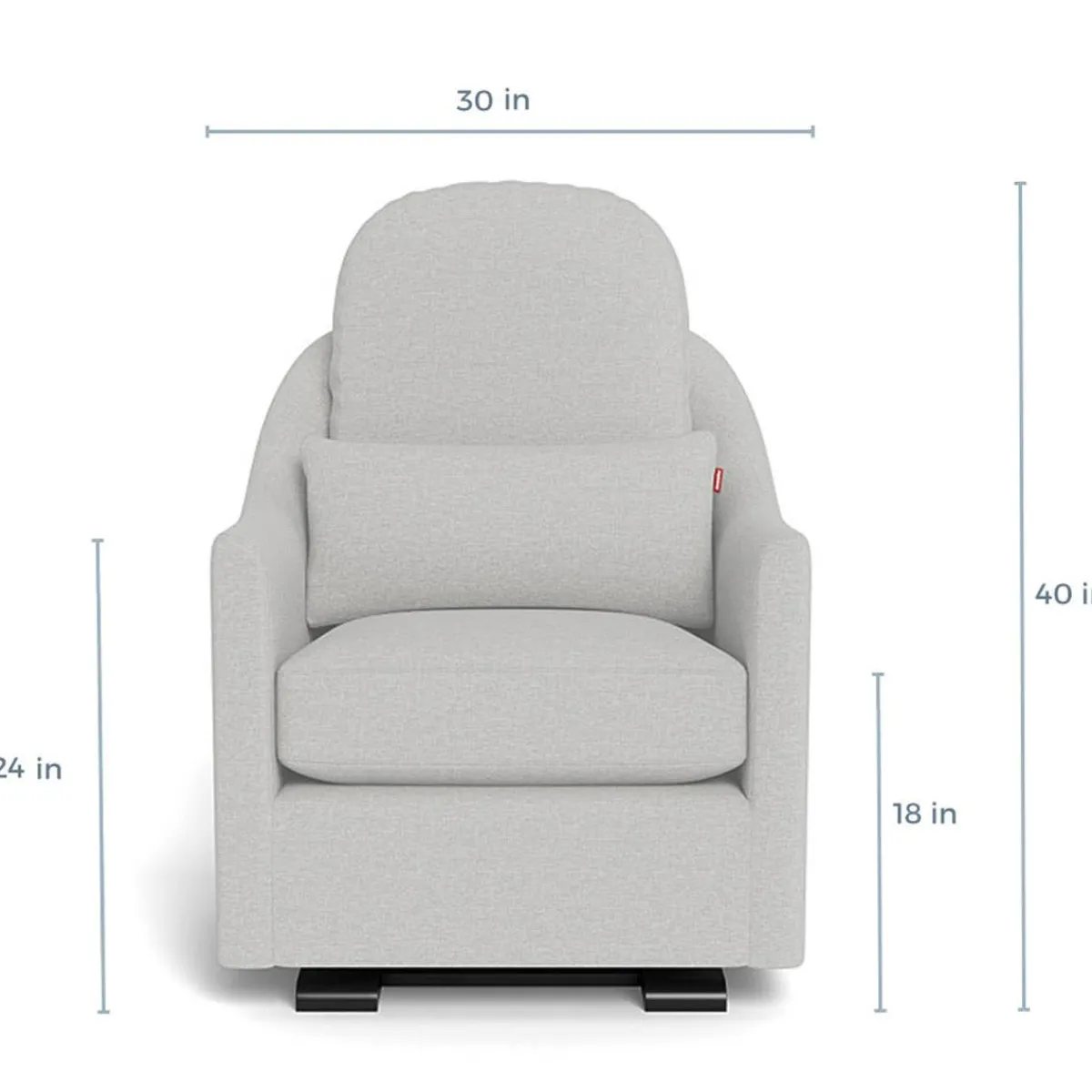 Gliders-Monte Design Nessa Glider - Fabric with Espresso Base
