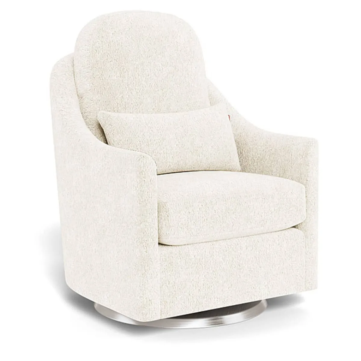 Gliders-Monte Design Nessa Glider - Faux Sheepskin with Swivel Base