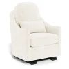 Gliders-Monte Design Nessa Glider - Faux Sheepskin with Espresso Base