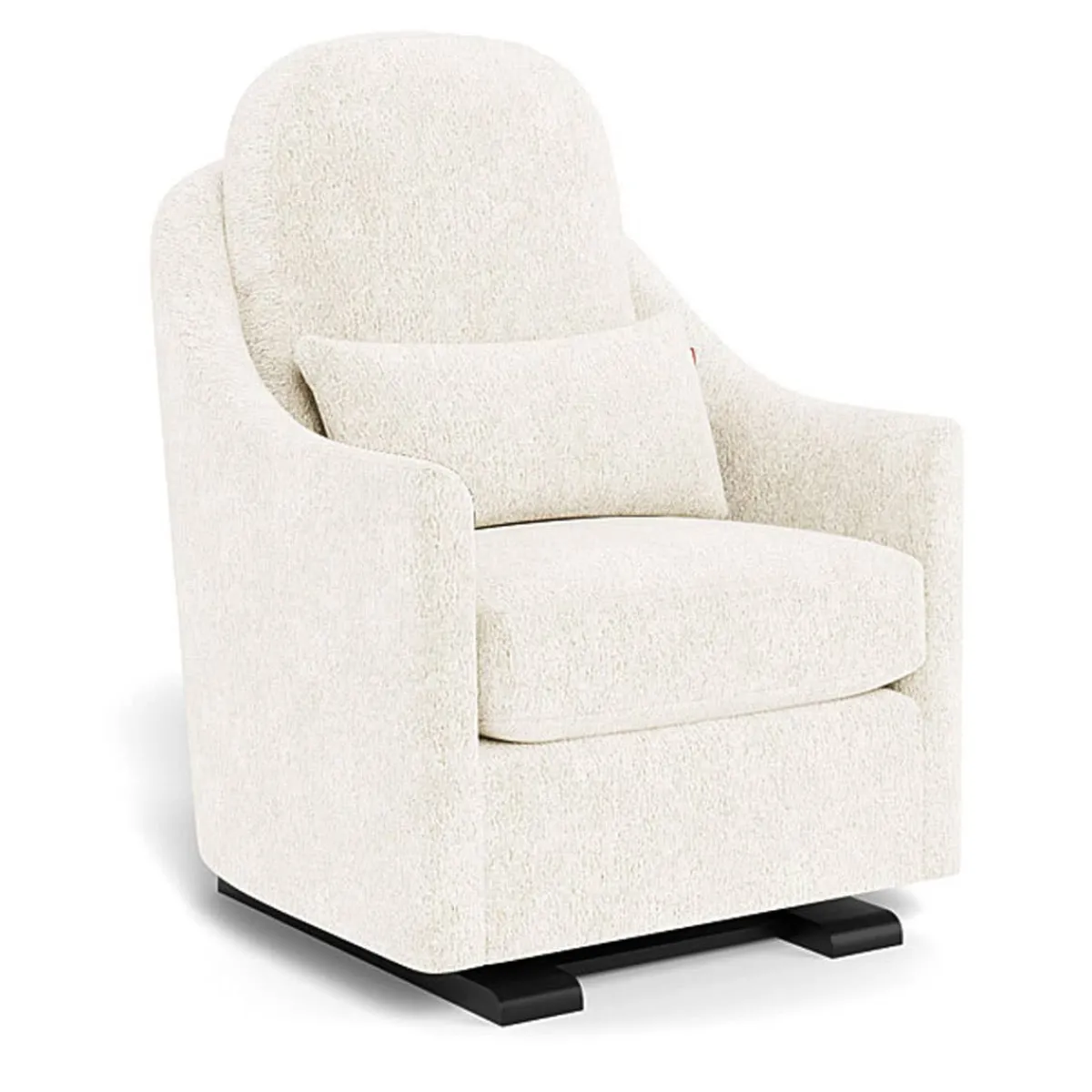 Gliders-Monte Design Nessa Glider - Faux Sheepskin with Espresso Base