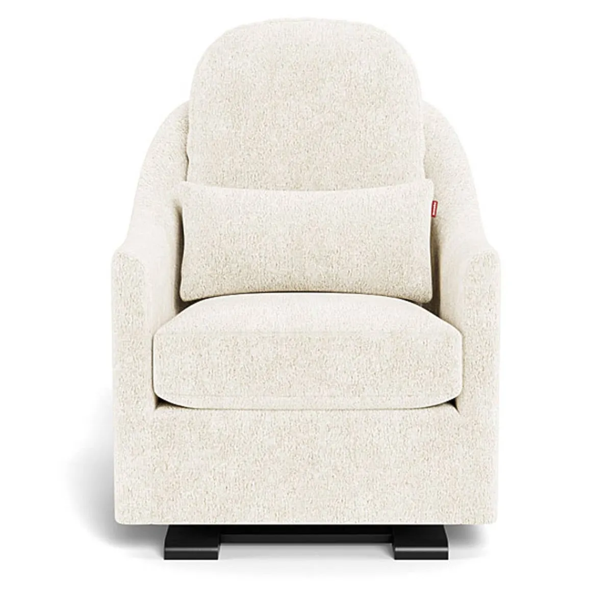 Gliders-Monte Design Nessa Glider - Faux Sheepskin with Espresso Base