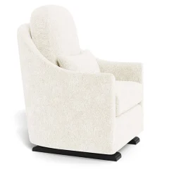 Gliders-Monte Design Nessa Glider - Faux Sheepskin with Espresso Base