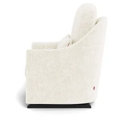 Gliders-Monte Design Nessa Glider - Faux Sheepskin with Espresso Base