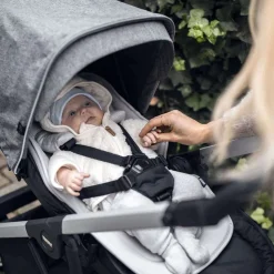 Stroller Accessories-Thule Newborn Inlay Grey