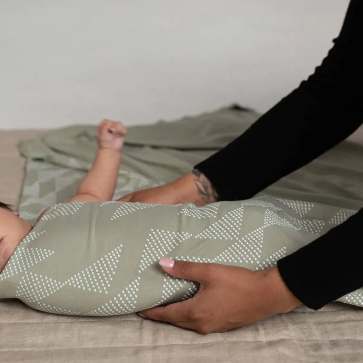 Blankets|Sleep Sacks + Wraps-Indigo Arrows x FREED Niiwin Swaddle Blanket
