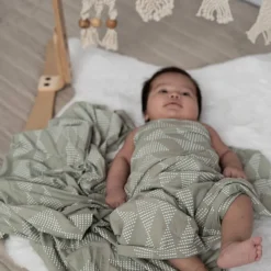 Blankets|Sleep Sacks + Wraps-Indigo Arrows x FREED Niiwin Swaddle Blanket
