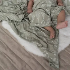 Blankets|Sleep Sacks + Wraps-Indigo Arrows x FREED Niiwin Swaddle Blanket
