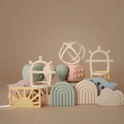 Teethers|Pacifiers + Clips-Mushie No-Drop Sensory Teether