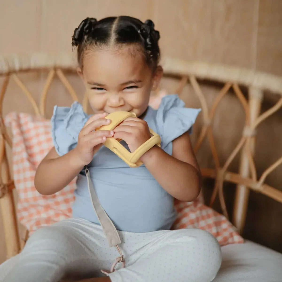 Teethers|Pacifiers + Clips-Mushie No-Drop Teether
